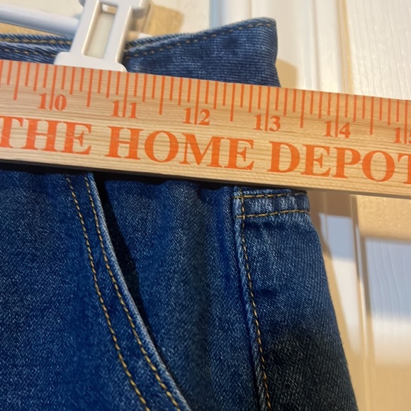 Full Button front Denim Skirt with pockets Small - Picture 8 of 8